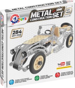 Technok Klocki konstrukcyjne metalowe Retro samochód 284el 4821 TechnoK p10 5