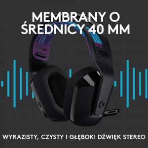 Słuchawki Logitech G535 LIGHTSPEED Czarne (981-000972) 9