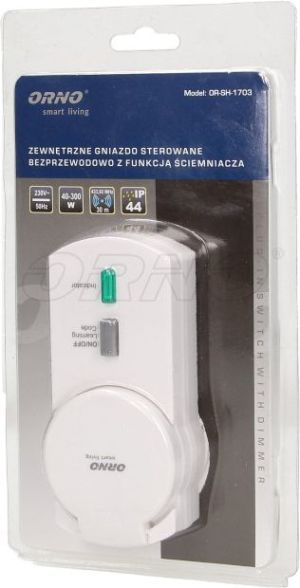 Orno Gniazdo zewnętrzne z funkcją ściemniania, sterowane bezprzewodowo, IP44 (OR-SH-1703) 2