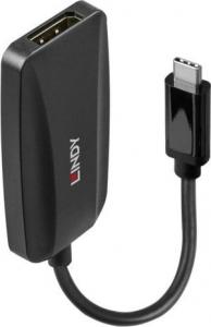 Adapter USB Lindy 43337 USB-C - DisplayPort Czarny  (43337) 1