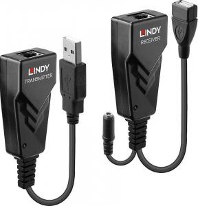 Adapter USB Lindy 42674 USB - USB + Jack 3.5mm Czarny  (42674) 1