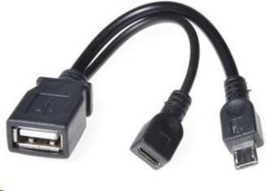 Adapter USB PremiumCord microUSB - USB Czarny  (29601032099121) 1