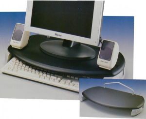 Podstawa pod monitor, czarny, drewno-plastyk, 40 nośność 4