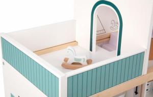 Tooky Toy Duży Drewniany Domek dla Lalek + Figurki 8