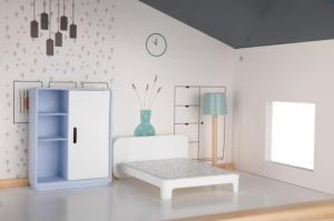 Tooky Toy Duży Drewniany Domek dla Lalek + Figurki 9