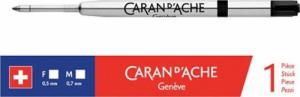 Caran d`Arche Wkład CARAN D'ACHE, do pióra kulkowego 849, F, czarny 2