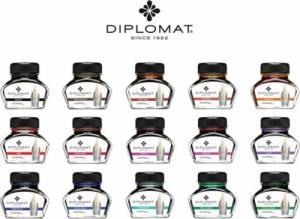 Diplomat Atrament do piór wiecznych DIPLOMAT, w kałamarzu, 30 ml, czarny sepia 2