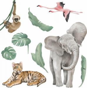 Pastelowe Love Safari zwierzęta I - Naklejka na ścianę 5