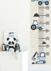 Pastelowe Love Miarka | Pojazdy niebieskie - Naklejka na ścianę 3