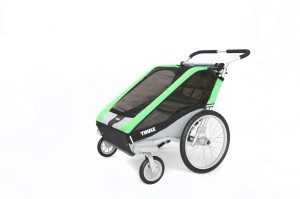 Wózek Thule Chariot Cheetah 2, podwójna przyczepka rowerowa dla dziecka - zielona 2