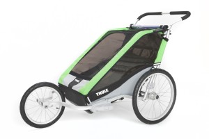 Wózek Thule Chariot Cheetah 2, podwójna przyczepka rowerowa dla dziecka - zielona 3