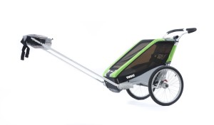 Wózek Thule Chariot Cheetah 2, podwójna przyczepka rowerowa dla dziecka - zielona 4