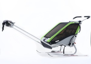 Wózek Thule Chariot Cheetah 2, podwójna przyczepka rowerowa dla dziecka - zielona 5