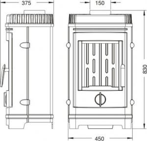 Invicta Piec wolnostojący INVICTA CHATEL 6137-44 2