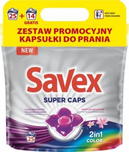 Savex SAVEX Kapsulki do prania 2w1 FRESH 25 szt. + COLOR 14 szt. GRATIS 1