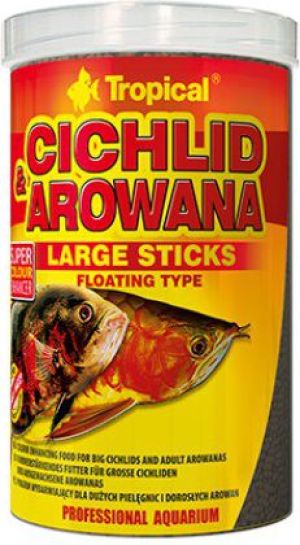 Tropical Cichlid & Arowana Large Sticks pokarm wybarwiający dla ryb 1000ml 1