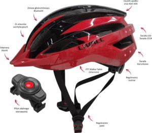 Livall Smart Kask MTB MT1 Neo Intercom/LED/SOS/BT r. 54-58cm czerwony 3