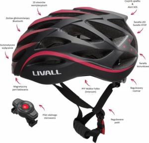Livall Smart Kask Szosowy BH62 Neo Bluetooth/LED/SOS 55-61cm 2