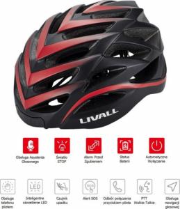 Livall Smart Kask Szosowy BH62 Neo Bluetooth/LED/SOS 55-61cm 3