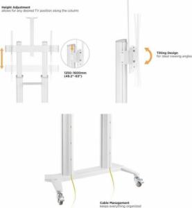 Techly Techly Stojak do Tablicy Interaktywnej 70-120" 140kg Biały 8