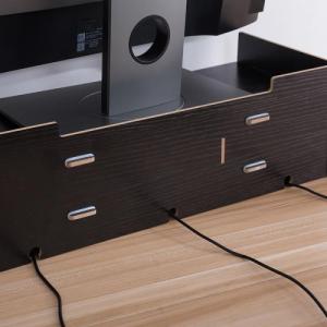 Gold Start Szafka podstawka pod monitor z półkami, Orzech 4