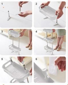 Koszyk prysznicowy Gold Start Półka na przyssawki dwupiętrowa 3