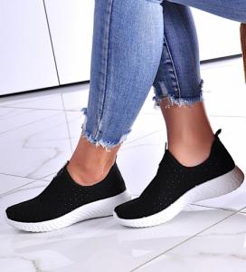 Pantofelek24 Czarne wsuwane obuwie sportowe /C1-3 11919 T192/ 38 3