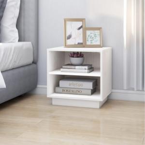vidaXL vidaXL Szafki nocne, 2 szt., białe, 40x34x40 cm, lite drewno sosnowe 4