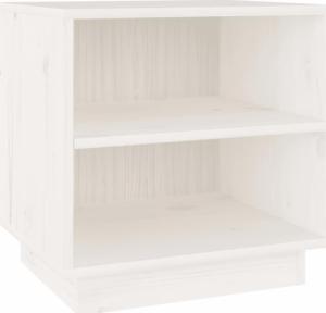 vidaXL vidaXL Szafka nocna, biała, 40x34x40 cm, lite drewno sosnowe 2