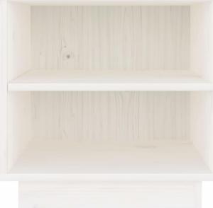 vidaXL vidaXL Szafka nocna, biała, 40x34x40 cm, lite drewno sosnowe 5