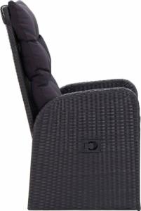 vidaXL vidaXL 7-częściowy zestaw mebli ogrodowych z poduszkami, czarny 4