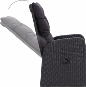 vidaXL vidaXL 7-częściowy zestaw mebli ogrodowych z poduszkami, czarny 5