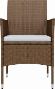 vidaXL 9-cz. zestaw mebli ogrodowych z poduszkami, brązowo-czarny 3