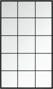 vidaXL vidaXL Lustro ścienne, czarne, 100x60 cm, metal 2