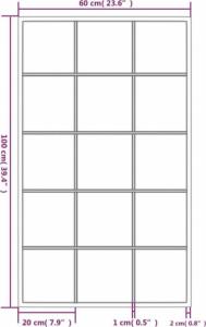 vidaXL vidaXL Lustro ścienne, czarne, 100x60 cm, metal 5