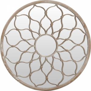 vidaXL Lustro do wnętrz, kolor piaskowy, 40x3 cm, okrągłe, żelazne 2