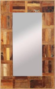 vidaXL vidaXL Lustro ścienne w ramie z litego drewna z odzysku, 50x80 cm 1