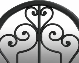 vidaXL Lustro do wnętrz, czarne, 100x45 cm, żelazne 4