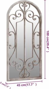 vidaXL vidaXL Lustro do wnętrz, kolor piaskowy, 100x45 cm, żelazne 5