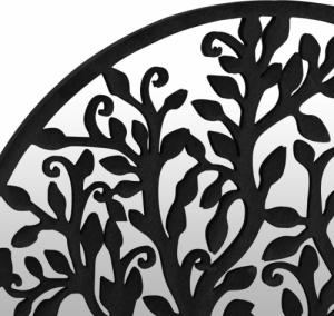 vidaXL Lustro do wnętrz, czarne, 60x2,5 cm, okrągłe, żelazne 4