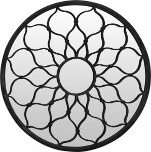 vidaXL Lustro do wnętrz, czarne, 60x3 cm, okrągłe, żelazne 2