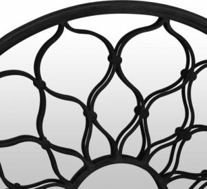 vidaXL Lustro do wnętrz, czarne, 60x3 cm, okrągłe, żelazne 4