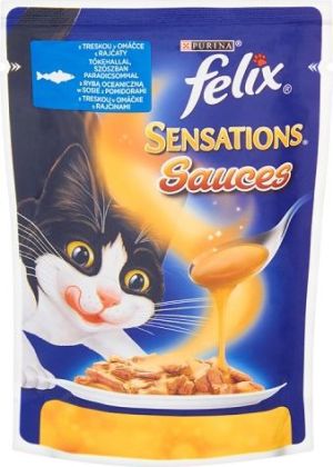 Felix Sensations Sauces z rybą w sosie z pomidorami 100g 1