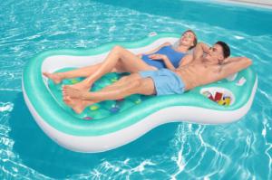 Bestway Materac do Pływania Double Designer Lounge, turkusowy 224 x 174 cm 5