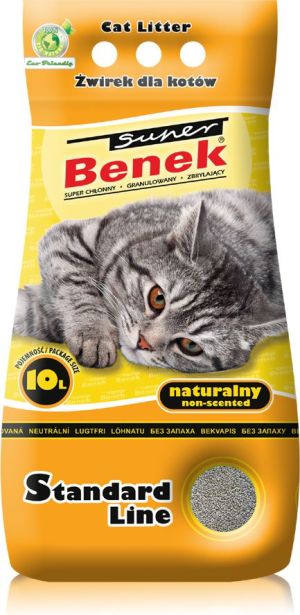 Żwirek dla kota Super Benek Standard Naturalny 10 l 1