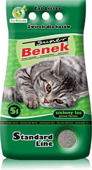 Żwirek dla kota Super Benek Standard Zielony las 5 l 1