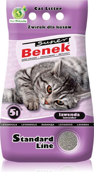 Żwirek dla kota Super Benek Standard Lawenda 5 l 1
