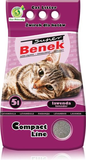 Żwirek dla kota Super Benek Compact Lawenda 5 l 1