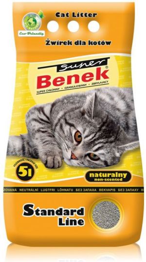Żwirek dla kota Super Benek Standard Naturalny 5 l 1