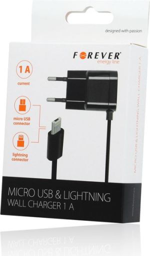 Ładowarka Forever micro USB+Lighting 1A (GSM020857) 1